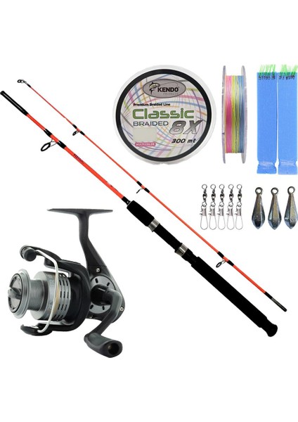 Yek Outdoor Bot-Tekne Olta Seti Kendo Holiday Boat 1.50M 100-250GR 2 Parça Olta Kamışı&okuma Revenger Rv-40 Fd Olta Makinesi