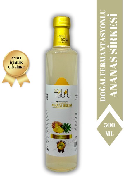 Ananas Sirkesi-Analı – Içimlik – Çiğ Ananas Sirke 500 ml