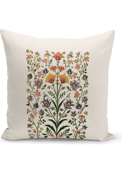 Flower/Vintage Serisi Çift Tarafı Dijital Baskılı 8'Li Kırlent Kılıfı Seti (Cushion Cover Set)