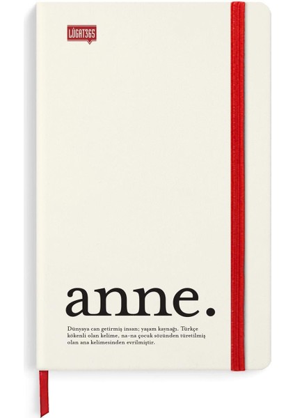 Anne Sert Kapaklı Lastikli Defter