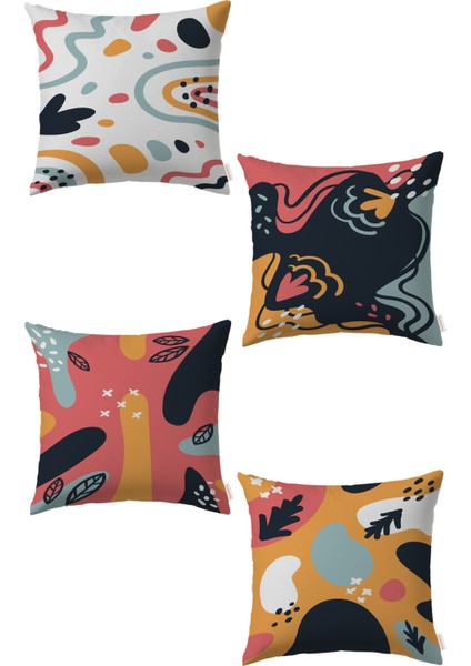 Çiçek 4’lü Kırlent Kılıf DS14