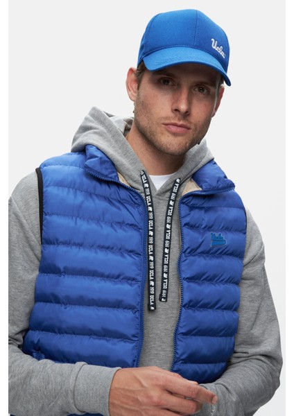 Blume Mavi Fermuarlı ve Cepli Polyester Standard Fit Erkek Yelek