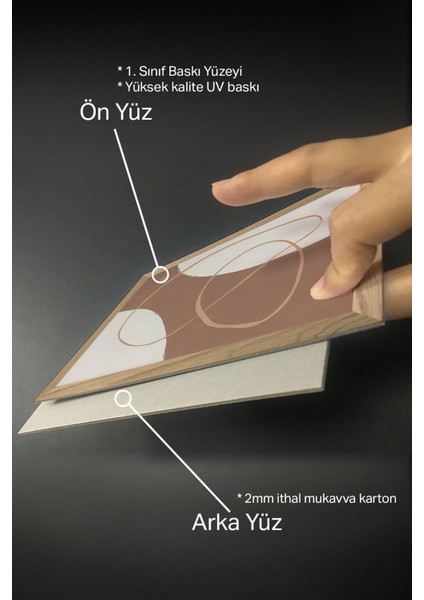 3 Parça Ahşap Çerçeve Görünümlü Mukavva Poster Tablo Seti - Set 77 fiyatları