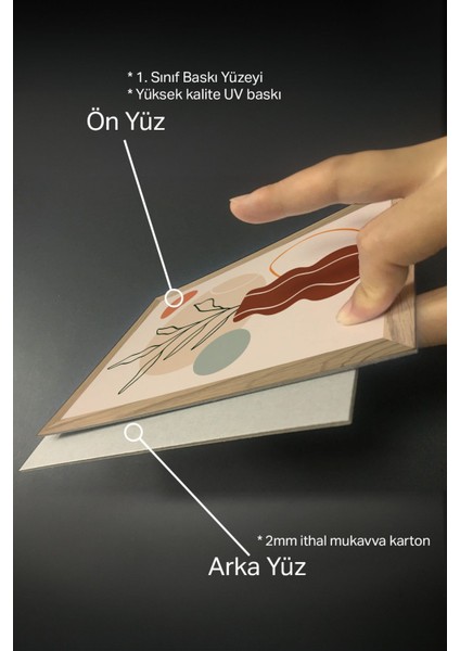 3 Parça Ahşap Çerçeve Görünümlü Mukavva Poster Tablo Seti - Set 105 fiyatları