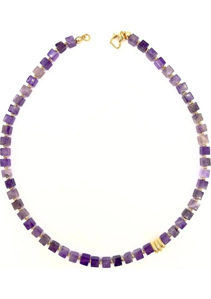 L'atelier Des Perles Viennaviolet Necklace Doğal Ametist Taşlı Kolye