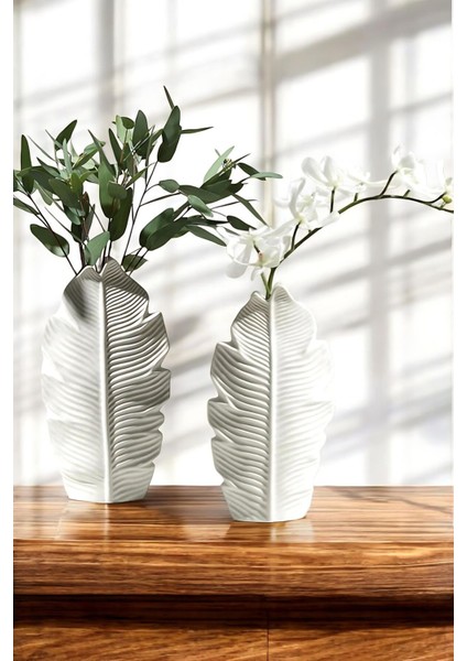 Siyah Dekoratif Vazo Seti Obje Ev Dekorasyon Masa Üstü Dekor Vazo Seti Model 30