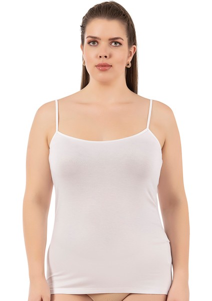 Özkan 25923 6'lı Paket Kadın Viskon Ip Askılı Biyeli Yumuşak Ince Askılı Büyük Geniş Beden Atlet fiyatları