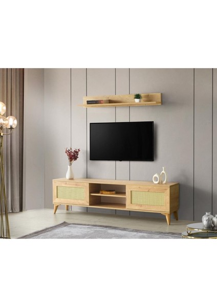 Safir Raflı Dolaplı Tv Ünitesi 180CM
