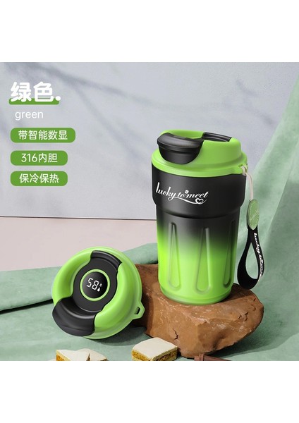 420 ml Akıllı Sıcaklık Göstergesi 316 Paslanmaz Çelik Kahve Fincanı Termos Bardak Degrade Su Bardağı Taşınabilir Termos Su Isıtıcısı (Yurt Dışından)