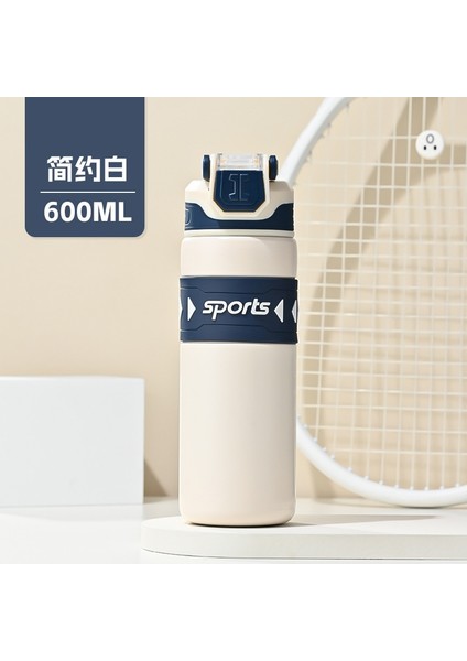 600ML Spor Su Bardağı 316 Paslanmaz Çelik Termos Bardak Büyük Kapasiteli Yazlık Pipetli Bardak Spor Büyük Kapasiteli Bardak (Yurt Dışından)