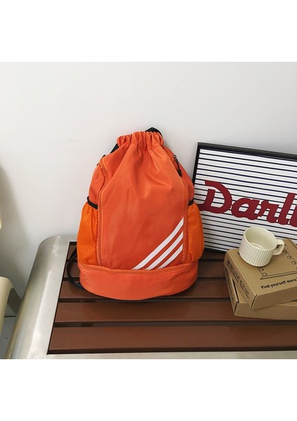 Eğitim Sırt Çantası Çizgili Ipli Saklama Çantası Futbol Çantası Ipli Seyahat Sırt Çantası Spor Yoga Spor Çantası (Yurt Dışından)
