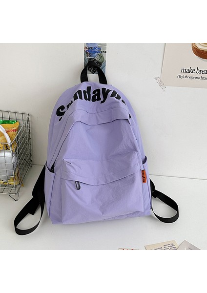 Bayan Lise Öğrencileri, Ortaokul Öğrencileri Için Okul Çantası, Güçlü, Dayanıklı, Geniş Kapasiteli, Çok Yönlü Kampüs Modası Sırt Çantası (Yurt Dışından)