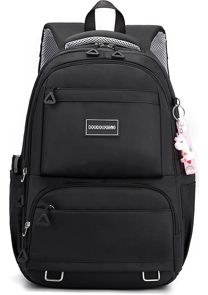 Orta ve Lise Öğrencileri Için Kadın Büyük Kapasiteli Okul Çantası, Çok Bölmeli Seyahat Sırt Çantası (Yurt Dışından)