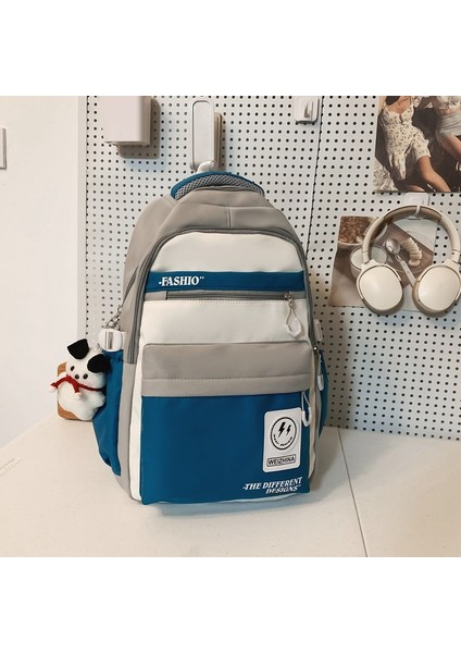Erkek Üniversite Öğrencileri Için Okul Çantaları, Sade ve Şık Sırt Çantaları, Ortaokul ve Lise Öğrencileri Için Geniş Kapasiteli Çiftin Zıt Renkli Sırt Çantaları (Yurt Dışından)