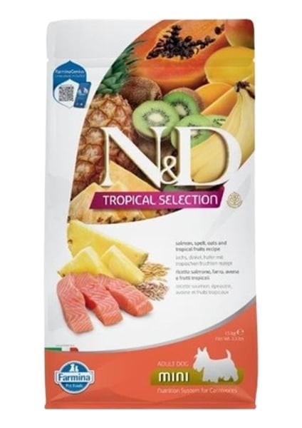 N&d Tropical Selection Somonlu ve Tropical Meyveli Mini Irk Yetişkin Köpek Maması 1.5 kg - PND0150089