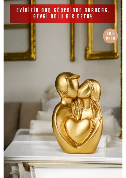 Gold Heykel Dekoratif Süs Eşyası Dekoratif Masa Süsü Salon Aksesuarları Model 18 fırsatları
