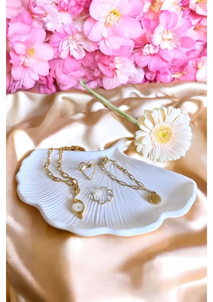 Siyah Sunumluk Takı Tabağı Dekoratif Tepsi Obje Ev Dekorasyon Model 19