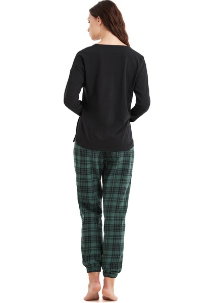 Kadın Siyah Pijama Takımı 60477 fırsatları