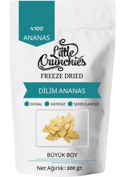 Freeze Dried Dilim Ananas - 200 Gr. - Büyük Boy - Dondurularak Kurutulmuş