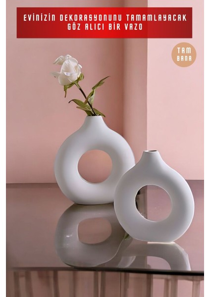 Dekoratif Vazo Seti Obje Ev Dekorasyon Masa Üstü Dekor Vazo Seti Model 23 fırsatları