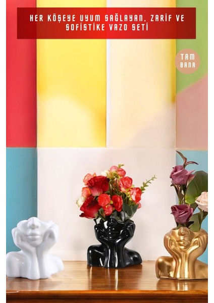 Dekoratif Vazo Seti Obje Ev Dekorasyon Masa Üstü Dekor Vazo Seti Model 28 fiyatları