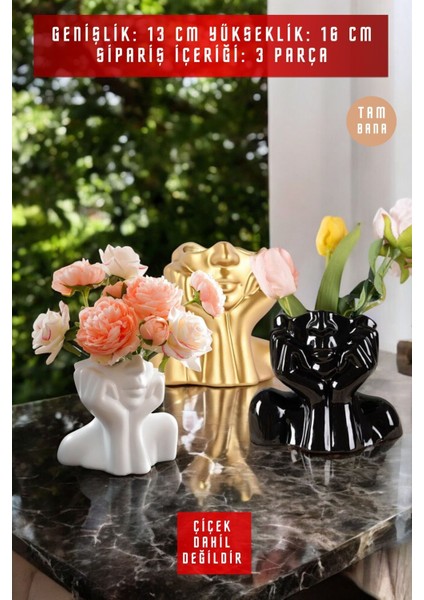 Dekoratif Vazo Seti Obje Ev Dekorasyon Masa Üstü Dekor Vazo Seti Model 28 modelleri