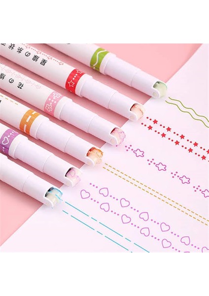 Linear Color Pen Altı Farklı Desenli Kalem Seti