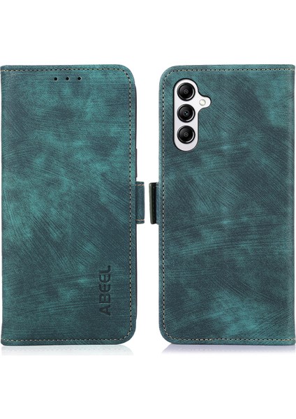 Anti-Düşen Telefon Kılıfı Için Samsung Galaxy M35 5g Kılıf Retro Deri Telefon Kapak Cüzdan Standı Görünüm-Yeşil (Yurt Dışından)