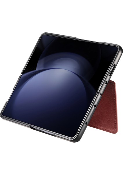 Samsung Galaxy Z Fold5 5g Kılıfı Için Anti-Düşme Telefon Kılıfı Ayrılabilir 2'si 1 Arada Deri Telefon Kapağı-Pembe (Yurt Dışından)