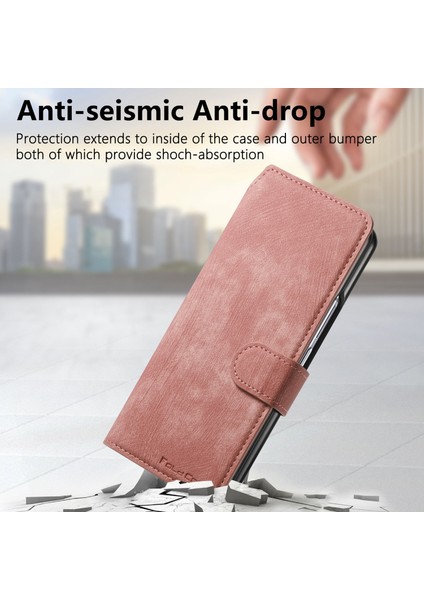 Samsung Galaxy Z Fold5 5g Kılıfı Için Anti-Düşme Telefon Kılıfı Ayrılabilir 2'si 1 Arada Deri Telefon Kapağı-Pembe (Yurt Dışından)