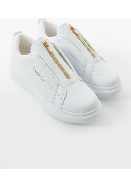 Yüksek Taban Fermuar Detaylı Casual Sneaker Tarz Erkek Ayakkabı