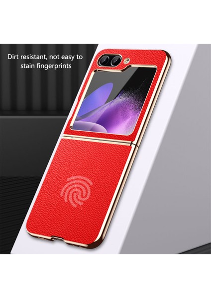 Anti-Düşen Telefon Kılıfı Için Samsung Galaxy Z Flip6 5g Kılıf Litchi Doku Deri Kaplamalı Pc Telefon Kapağı-Siyah (Yurt Dışından) fırsatları
