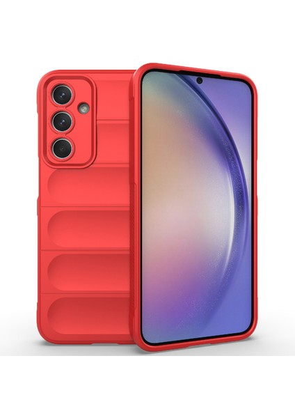 Anti-Düşen Telefon Kılıfı Samsung Galaxy M35 5g Kılıf Yumuşak Tpu Darbeye Dalı Cep Telefonu Kapağı-Kırmızı (Yurt Dışından)