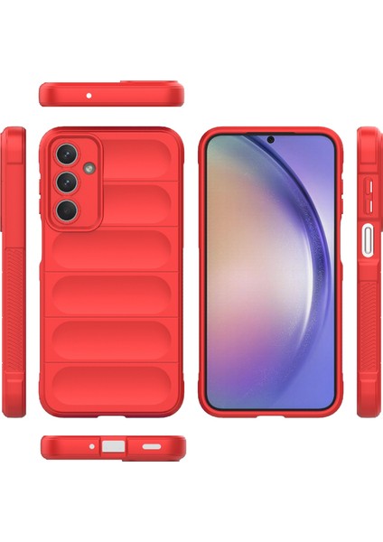 Anti-Düşen Telefon Kılıfı Samsung Galaxy M35 5g Kılıf Yumuşak Tpu Darbeye Dalı Cep Telefonu Kapağı-Kırmızı (Yurt Dışından)