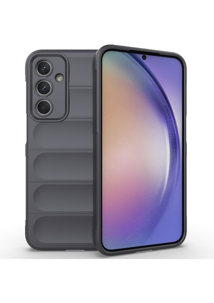 Anti-Düşen Telefon Kılıfı Samsung Galaxy M35 5g Kılıf Yumuşak Tpu Darbeye Dalı Cep Telefonu Kapağı-Koyu Gri (Yurt Dışından)