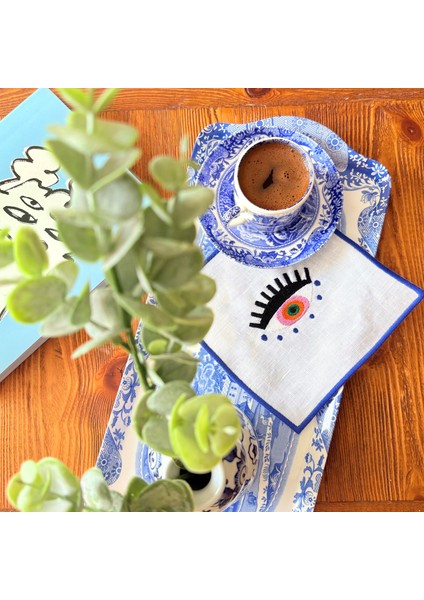 Göz Desenli Kokteyl Peçete Seti ( 4 Adet ) modelleri