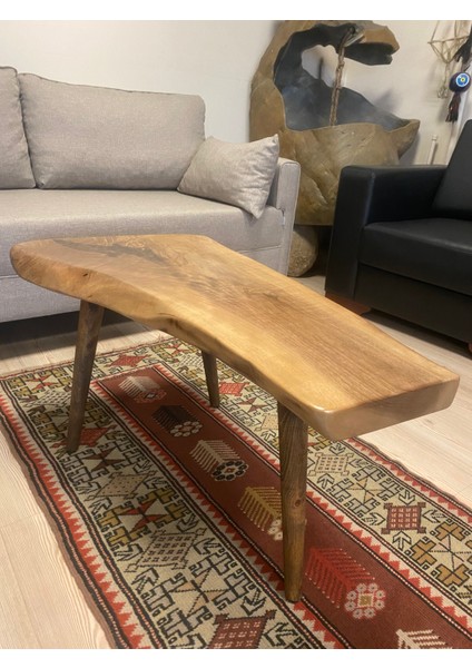 2230173 Ceviz El Yapımı Kütük Orta Sehpa 89 x 50 cm