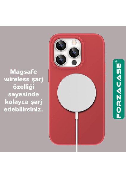 iPhone 16 Pro ile Uyumlu Velvet Serisi Içi Kadife Magsafe Şarj Özellikli Silikon Kılıf