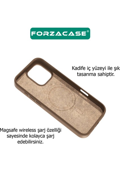 iPhone 16 Pro ile Uyumlu Velvet Serisi Içi Kadife Magsafe Şarj Özellikli Silikon Kılıf