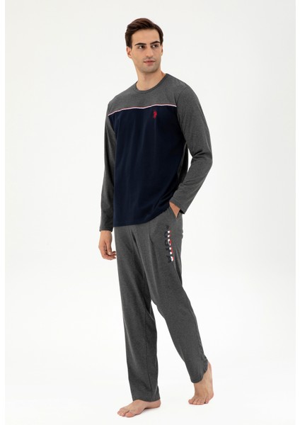 Erkek Antrasit Melanj Pijama Takım 50301719-VR081 fiyatları