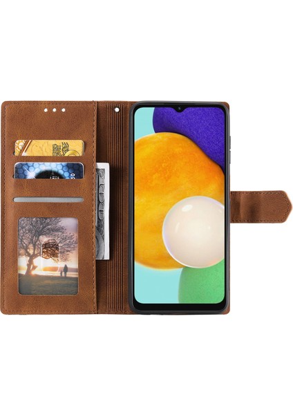 Anti-Düşen Telefon Kılıfı Için Samsung Galaxy A16 Deri Kılıf Ekleme Dikiş Cüzdan Halkalı Telefon Kılıfı Kapaklı Kayış-Kahverengi (Yurt Dışından) fiyatları