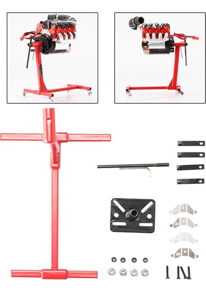 Paslanmaz Çelik 1/10 Ölçekli V8 Motor Im Braketi Rc Aletleri A (Yurt Dışından) fırsatları