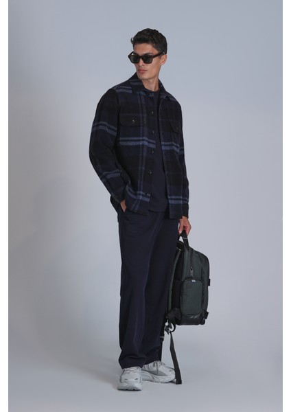 Barder Erkek Basic Gömlek Slim Fit Lacivert