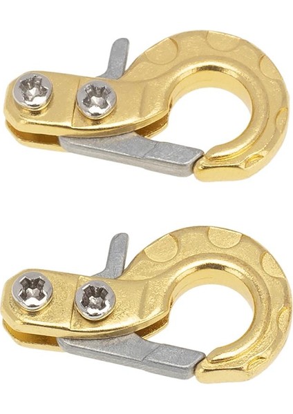 2x 1/10 Rc Metal Rö Kancası Vinç Kancası Axial SCX10 Dıy Aksesuarları Altın (Yurt Dışından)