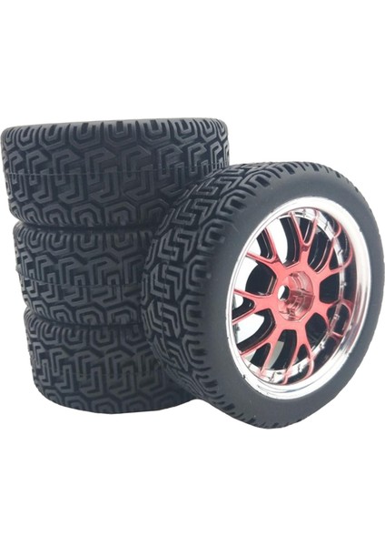 4 Kauçuk Tekerlek Wltoys 144001 124018 Model Rc Dıy Kırmızı Için Yükseltme (Yurt Dışından) fırsatları