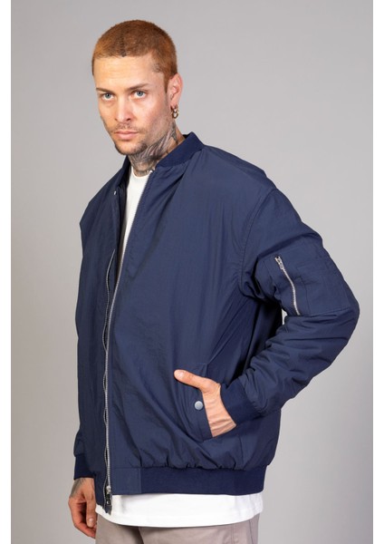 Lacivert Regular Fit /krinkıl Kumaş Içi Kapitone Pilot Erkek Ceket (Ilkbahar-Sonbahar-Kış) fiyatları