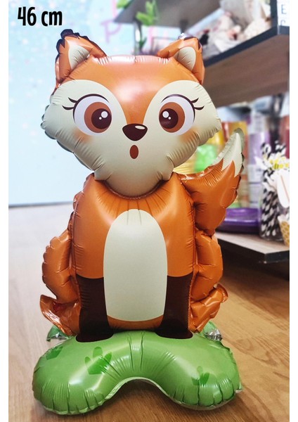 Ayaklı tilki folyo balon dik durabilen masa üstü boy balon fiyatları