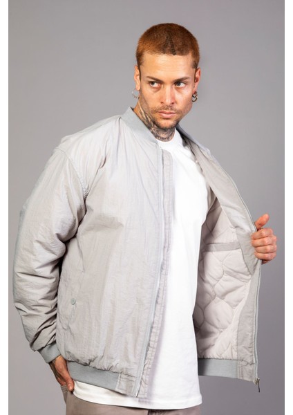 Gri Regular Fit /krinkıl Kumaş Içi Kapitone Pilot Erkek Ceket (Ilkbahar-Sonbahar-Kış) fiyatları