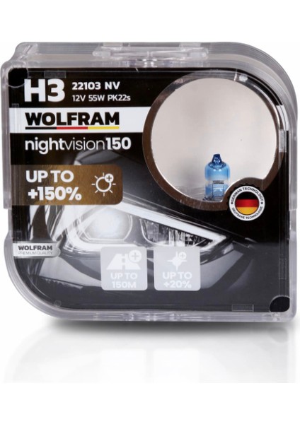 H3 Ampul Nv +%150 Fazla Işık Ve %20 Beyaz Işık 12V 55W modelleri