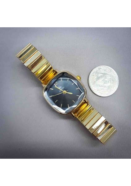 Vintage Yaylı Siyah Kadın Kol Saati